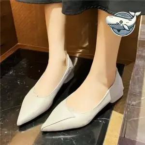 가을 스틸레토 뮬 로퍼 베이직 가죽 여성 슈즈 캐주얼 가죽 뮬 가을 로퍼 여성블로퍼 털