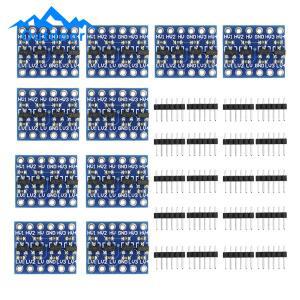 10pcs 4MOS 트랜지스터 레벨 변환 모듈 3V 및 5V 4 채널 로직 시프터 웨이 양방향 고속