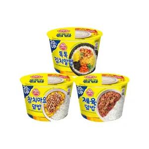 [오뚜기] 컵밥 톡톡참육 실쏙팩 톡톡김치알밥 4p + 참치마요덮밥 4p + 제육덮밥 4p..[35952720]