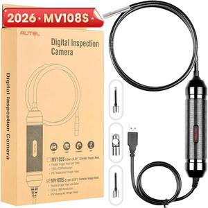 2026년형 Autel MaxiVideo MV108S 디지털 검사 카메라, 2MP 1920x1080, IP67 방수 USB 내시경, 8.5mm 보어스코프 뱀 39.37인치', LE