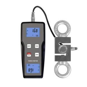 FM-204-500K 디지털 힘 게이지 푸시 풀 테스터 미터 3 측정 장치 N, kg, lb (외부 로드셀 센서 포함) | 범위 500 kgf, 4900 1100 Lbf