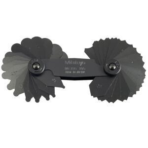미투토요 186-105 반경 게이지 세트, 1-3mm x 0.25mm 및 3.5-7mm 0.5mm, 17쌍의 정밀 강판, 가공, 금속 가공 품질 관리를 위한 오목/볼록 검사 도구