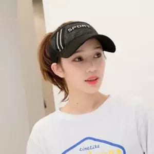 [패션] 밴드형 스포츠썬캡 블랙 테니스 바이저썬캡