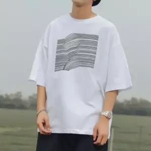남자 티셔츠 반팔티 오버핏 5부반팔티 데일리룩 면티 머슬핏 반팔티셔츠 (W9D05F2)