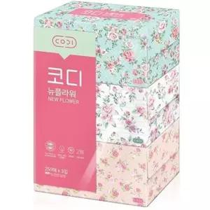 코디 뉴플라워 각티슈 250매 3입 (W952AB9)