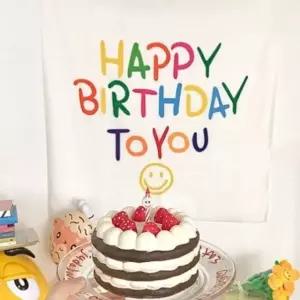 해피벌스데이 현수막 생일축하배너 스마일 플랜카드 생일파티가랜드 (W965BCC)