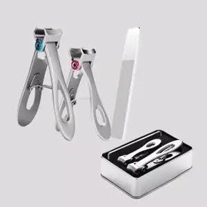 네일케어 두꺼운 발톱 깎이 대 소+글라스 파일 세트 2 손톱깎이 (W8E07A8)