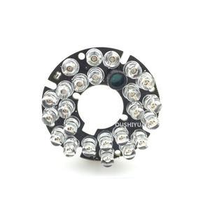 DIY CCTV 카메라용 적외선 IR 90 도 전구 보드 850nm FY-0524 LED 24 개 5mm