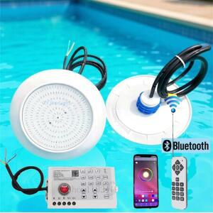 18W RGB LED 풀 빛 12V IP68Bluetooth APP 제어 야외 25W 수중 조명 분수 풍경 램프 PiscINA 호환 Luz Spot