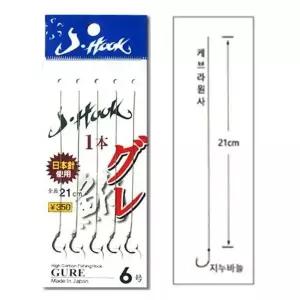 씨타임 JHOOK 케브라 외바늘 지누 민물 묶음바늘 채비 (W1D3FA1)