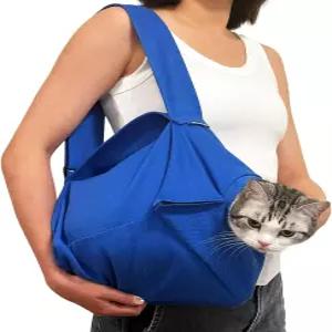 암쿤 코지 트래블 고양이 캐리어 파우치 작은 부드러운 휴대용 가방 손톱 다듬기용 구속 수의사 방문 약