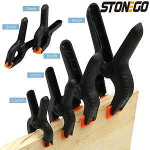 STONEGO 하드 플라스틱 스프링 클립 - 본딩 및 그립 제작 모델용 DIY 목공 클램프 2/3/3.5/4/6/9 인치