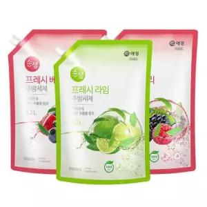 아트박스 애경산업 [애경]순샘 프레시 주방세제 리필 1.2L x3개