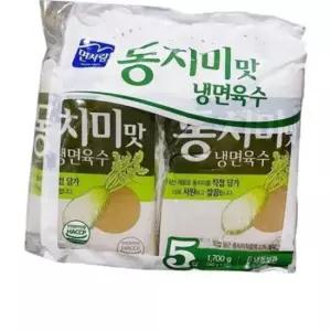 식자재 냉면육수 면사랑 동치미맛 340g x5입 1개