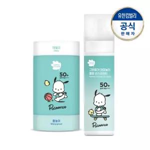 그린핑거 포차코 데일리&물놀이 2in1 선스틱22g+야외놀이 쿨링 선스프레이95ml