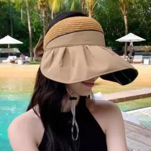 여성 여름 돌돌이 버킷햇 1P 와이드챙 썬캡 패션 모자