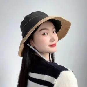 사파리모자 벨루아 차콜 여성용 버킷햇 벙거지 벙거지