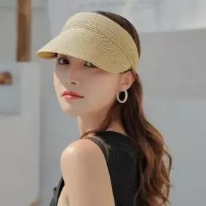 [패션] 돌돌이 밀짚 모자 썬캡 엣지 캡 여름 썬 햇빛 격리 가드