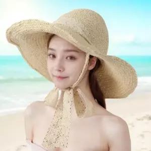 [패션] 릴리안 리본 비치모자 여름 여성 밀짚모자