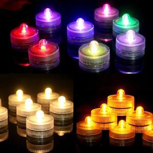 LED Flameless 양초 빛 방수 차 조명 수중 Sumbersible 풀 장식 램프 촛불 결혼식 부분