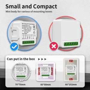 TNCE Tuya WiFi/Zigbee 스마트 RF433 커튼 스위치 모듈(전동 롤러 셔터 블라인드용) Alexa Google 홈으로