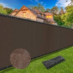 윈풀 프라이버시 펜스 스크린 6피트 x 50인치, 헤비 듀티 170GSM HDPE 메시, 95% 프라이버시, 체인 링크 및 우드 펜스, 파티오, 발코니 및 야드를 위한 그로밋이 있는 강화 모서리