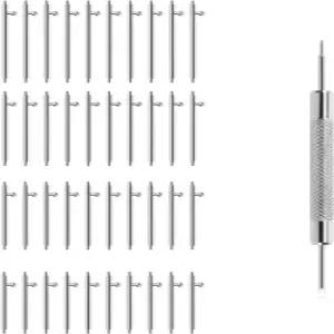 마이크로 트레이더스 40PCS 퀵 릴리스 스프링 바 시계 러그 316L 스테인리스 스틸 스트랩 링크 핀 및 제거