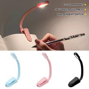 LED시계 미니 LED 책 밤 3 USB 여행 침실 충전식 클립 램프