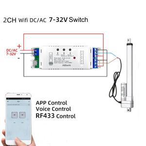 DC 5V 12V 24V 32V 2 채널 WIFI 스마트 호환 라이프 모터 컨트롤러 홈 RF433 원격 Alexa Google Alice 용 2