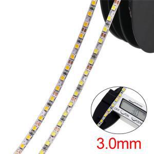 12V 24V 2835 LED 스트립 3mm 4mm 5mm 6mm S 모양 8mm 10mm PCB 폭 흰색 흰색 리본 유연한 조명 5m롤