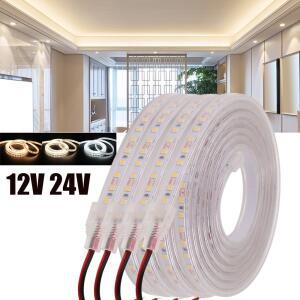 LED 스트립 방수 12V 24V DC IP67 자연 흰색 4000K 120LEDm 2835 유연한 테이프 조명 램프
