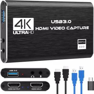 스트리밍용 4K HDMI 캡처 카드 풀 HD 1080P 60FPS USB 3.0 캠 링크 게임 오디오 비디오 카메라/닌텐도