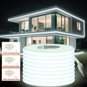 110V 220V COB LED 스트립 RA90 슈퍼 브라이트 288LEDm 유연 테이프 방수 스위치 및 플매트 카펫 러그 포함
