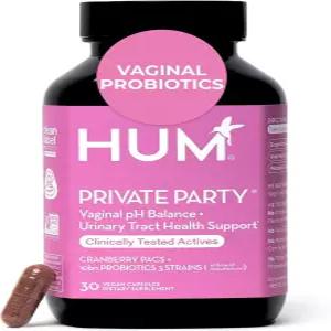 여성을 위한 HUM 프라이빗 파티 질 프로바이오틱스 크랜베리 유산균 블렌드 알약 30캡슐의 pH 균형 및 요로