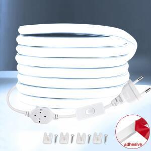 COB LED 스트립 220V 고휘도 유연한 리본 테이프 방 침실 주방 정원 조명용