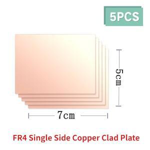 5PCS FR4 PCB 5x7cm 단일 측면 구리 클래드 플레이트 Diy Pcb 키트 라미네이트 회로 기판