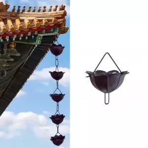 레인체인 처마 모빌 정원 낙수관 빗물받이 마당 연꽃 체인