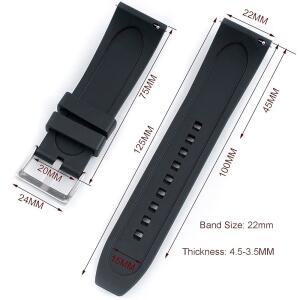 니지루업 시계 밴드 퀵 릴리스 플루오로버 19MM 남성용 22MM 교체 20MM FKM 스트랩 21MM 범용 고무 부드러운 내구성의