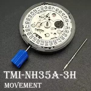고정밀 일본 브랜드의 새로운 TMI 4R35 NH35 무브먼트 시계 부품 완전 자동 기계식 3시 달력