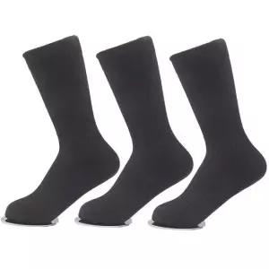 남성 가는 골지 빅사이즈 장목 양말 초코브라운 3켤레 280-330mm