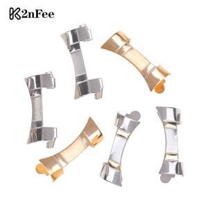 [호환품]스테인리스 스틸 시계 스트랩 링크 곡선 엔드 밴드 손목시계 교체 수리 도구 19mm 20mm 2 개