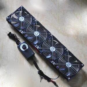 12cm 고속 대용량 공기량 3000 RPM Btc 마이닝 머신 워크스테이션 캐비닛 12v 팬 서버 케이스 냉각 시스템