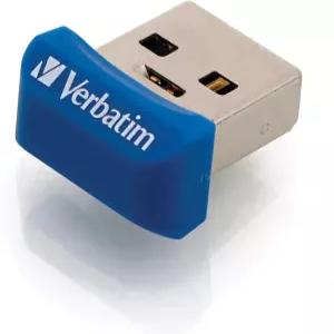 버바팀 16GB 스토어 n 스테이 나노 USB 3.2 1세대 플래시 드라이브 스내그 프리 로우 프로파일 엄지 - 블루