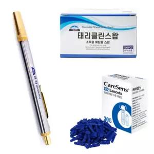 손 따는 침 당뇨침 부항침 혈당침 바늘침 채혈기 스텐 사혈기 침100P 스왑100P