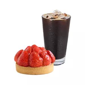 [한스케익] 쁘띠딸기치즈타르트+ICE아메리카노