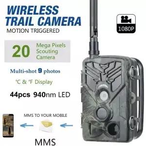트레일 사냥 카메라 2G MMS SMS GSM 20MP 1080P 적외선 무선 셀룰러 모바일 비전 동물 HC810M