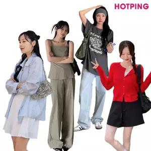 [핫핑] 44~110/BEST/봄.여름 베스트/빅사이즈/블라우스/원피스/투피스/셋업/자켓/가디건/반팔니트/린넨/슬랙스/나시/민소매/반팔/바지/트레이닝/스커트
