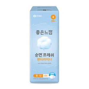 좋은느낌 순면프레쉬 팬티라이너, 롱, 69매, 1개