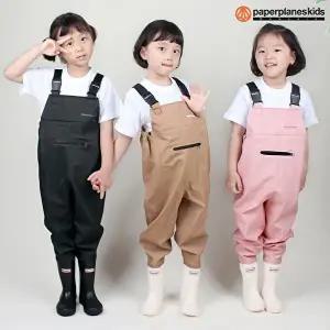 [페이퍼플레인키즈]아동 가슴장화 유아 어린이 갯벌 체험 해루질 웨이더 키즈 방수 신발 조개잡이 발목 주