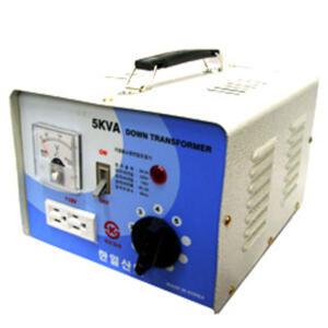 한일 트랜스 다운 도란스 변압기 전기 강압기 5KVA 220v --]110v[-한국에서 일본 미국전기사용]